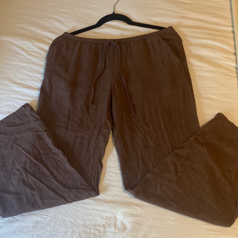 Used H&M Brown Linen Pants (small)
